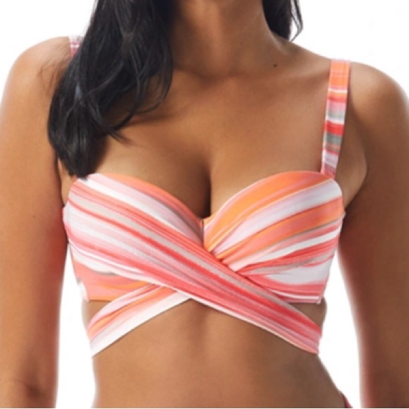 Coco Reef Paloma Stripe 5 Way Cup Size Bikini Top - Picture 1 of 7